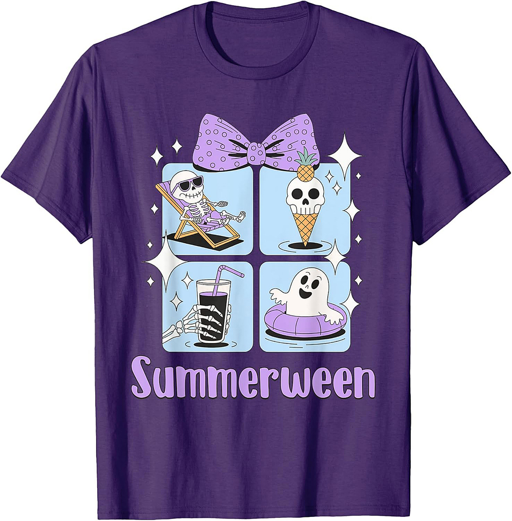 Happy Summerween Summer Halloween Men Women Kids T-Shirt