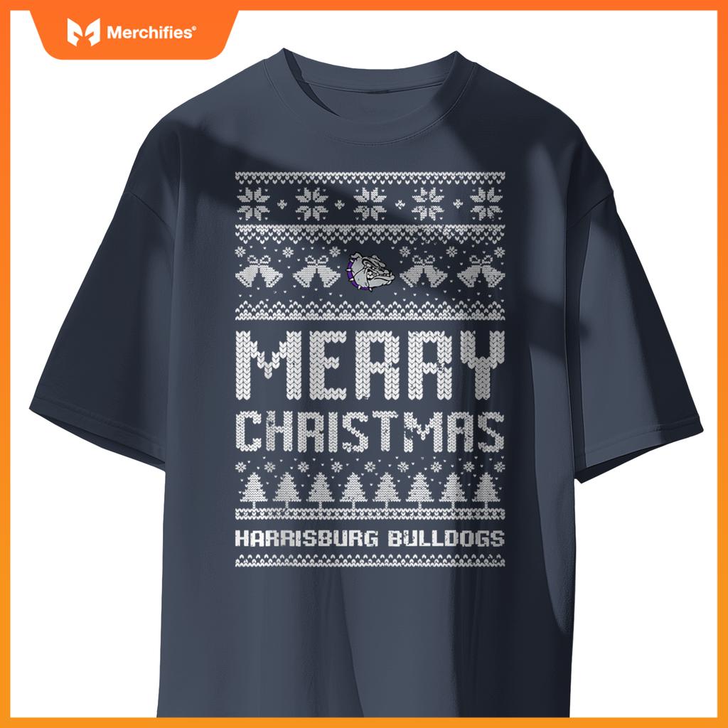 Harrisburg Bulldogs Logo Merry Christmas Ugly Sweater HS T-Shirt