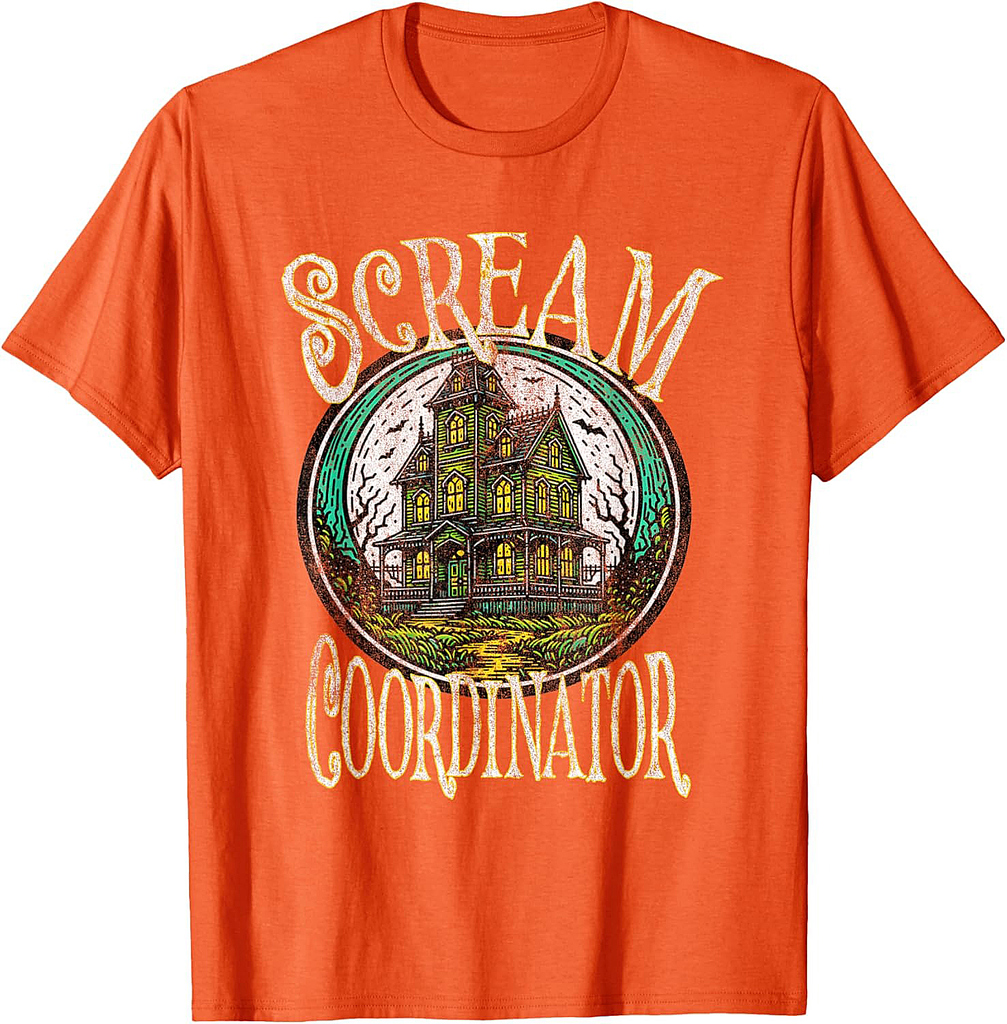 Haunted House Tour Guide Scream Coordinator Halloween Haunt T-Shirt