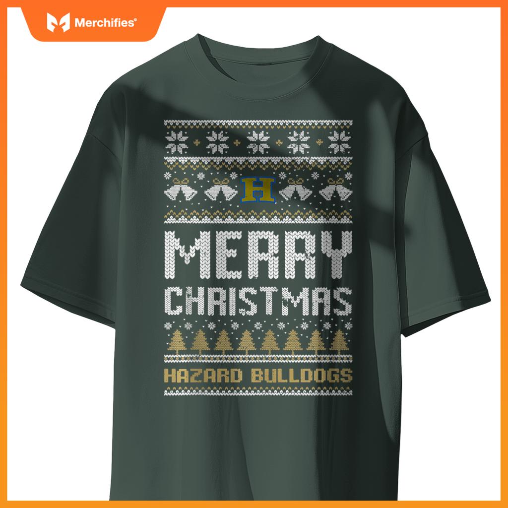 Hazard Bulldogs Logo Merry Christmas Ugly Sweater HS T-Shirt