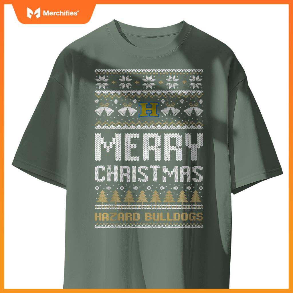 Hazard Bulldogs Logo Merry Christmas Ugly Sweater HS T-Shirt