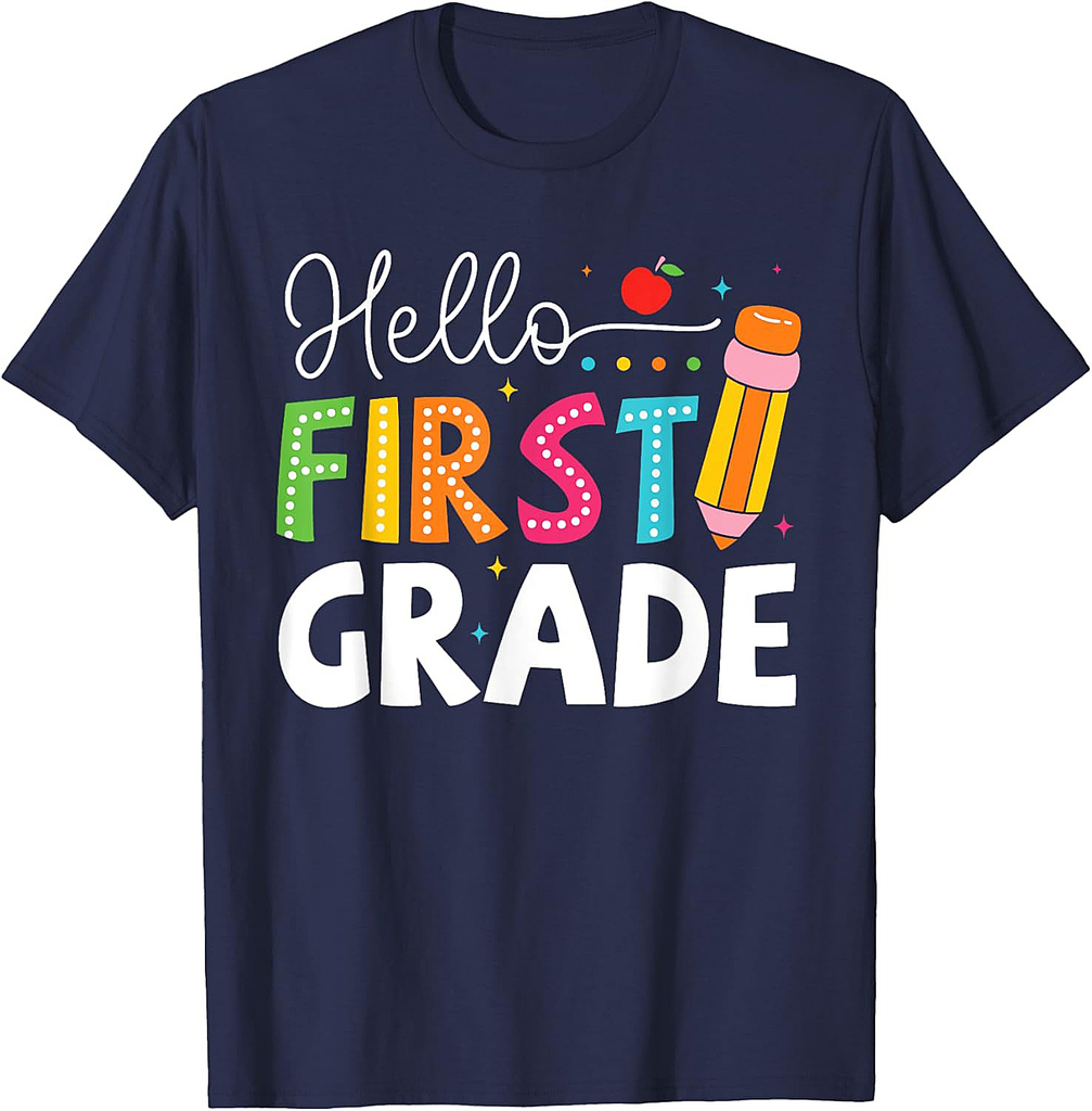 Hello First Grade First Day Of School Back to School Gifts T-Shirt
