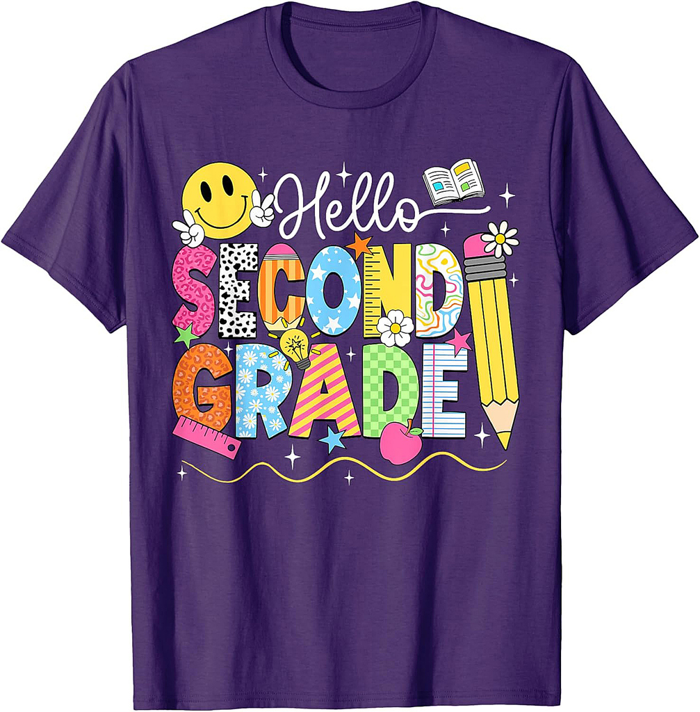 Hello First Grade Team 1st Grade Back To School Teacher Kids T-Shirt