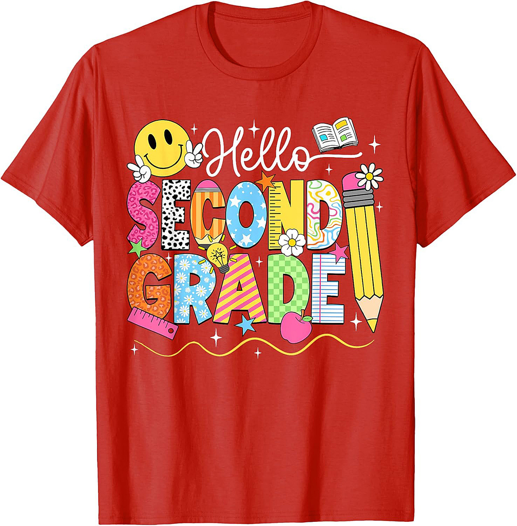 Hello First Grade Team 1st Grade Back To School Teacher Kids T-Shirt