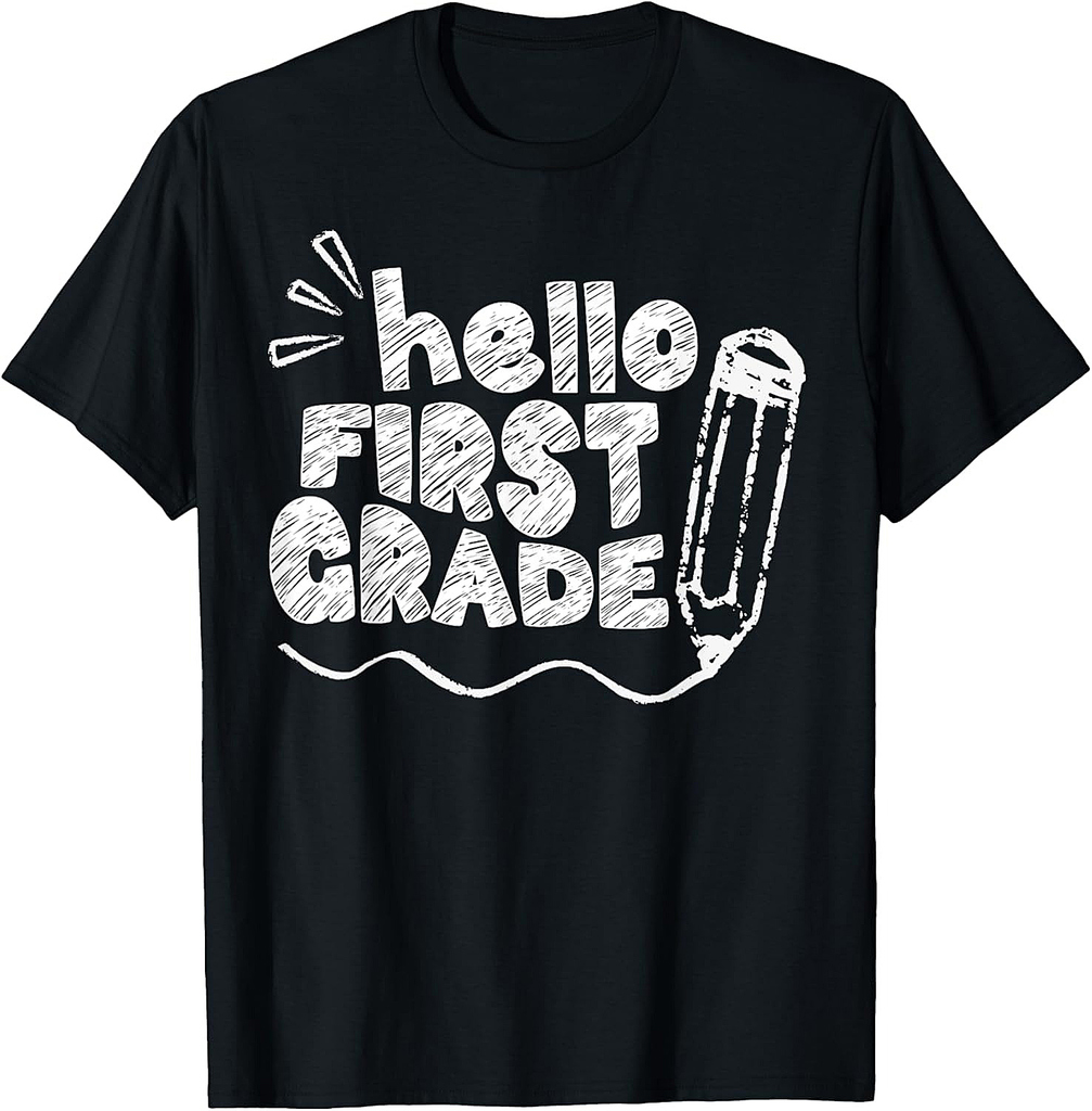 Hello First Grade Team 1st Grade Back to School Teacher Kids T-Shirt
