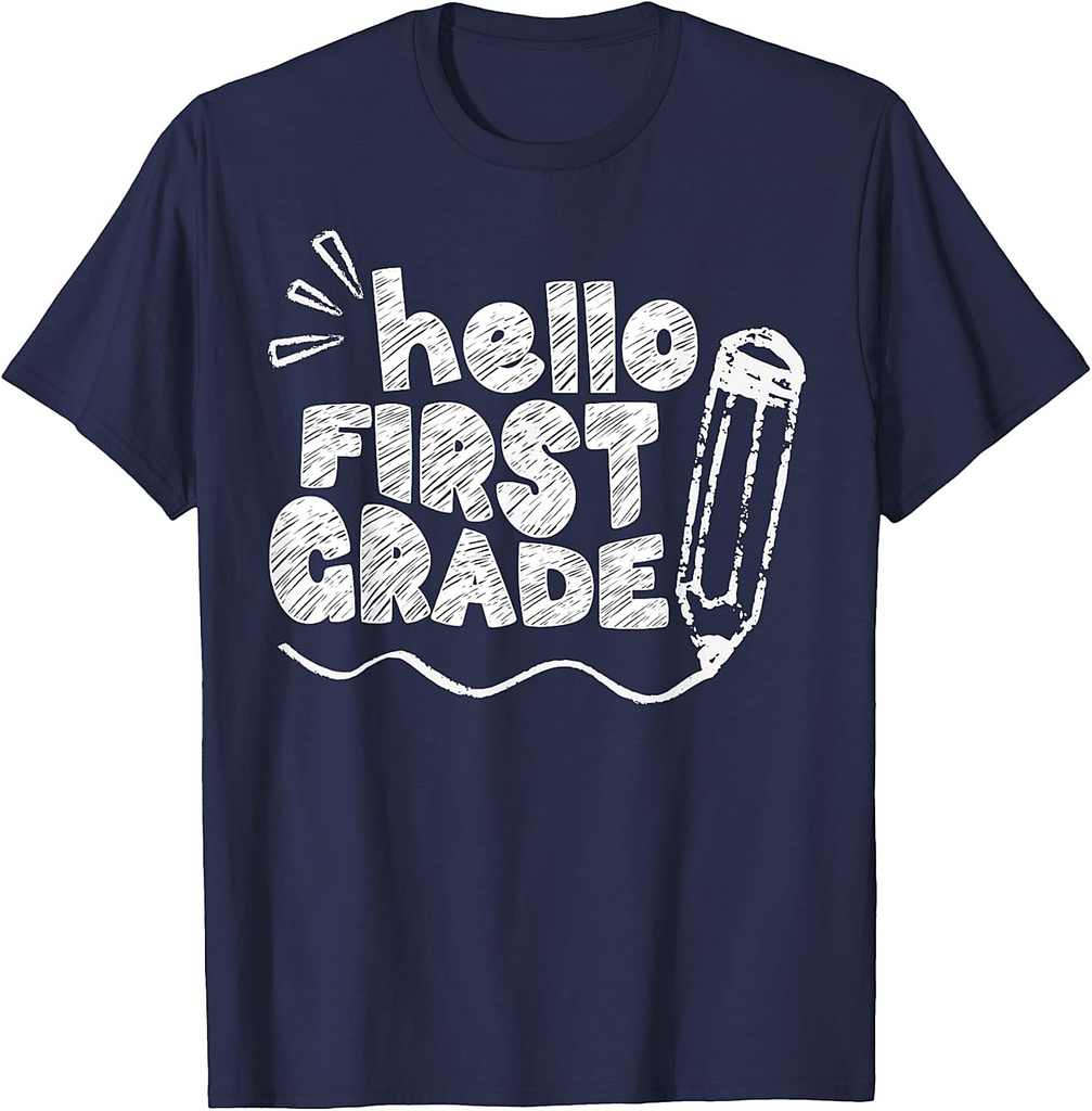 Hello First Grade Team 1st Grade Back to School Teacher Kids T-Shirt