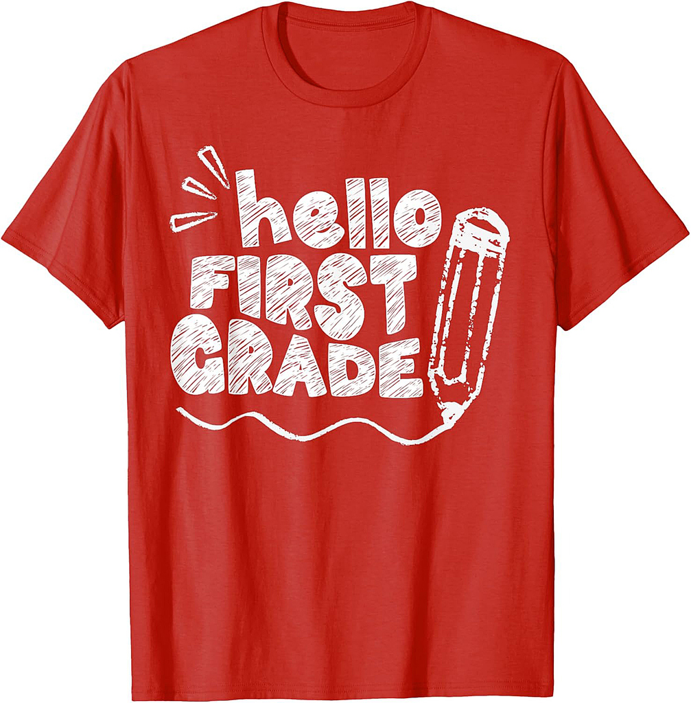 Hello First Grade Team 1st Grade Back to School Teacher Kids T-Shirt