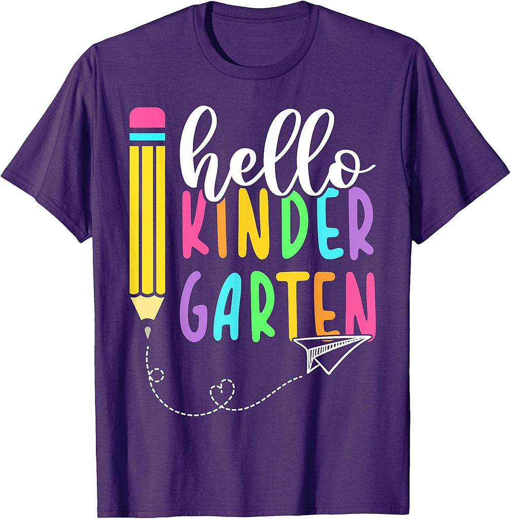 Hello Kindergarten Back to School Kindergarten Teacher Kids T-Shirt