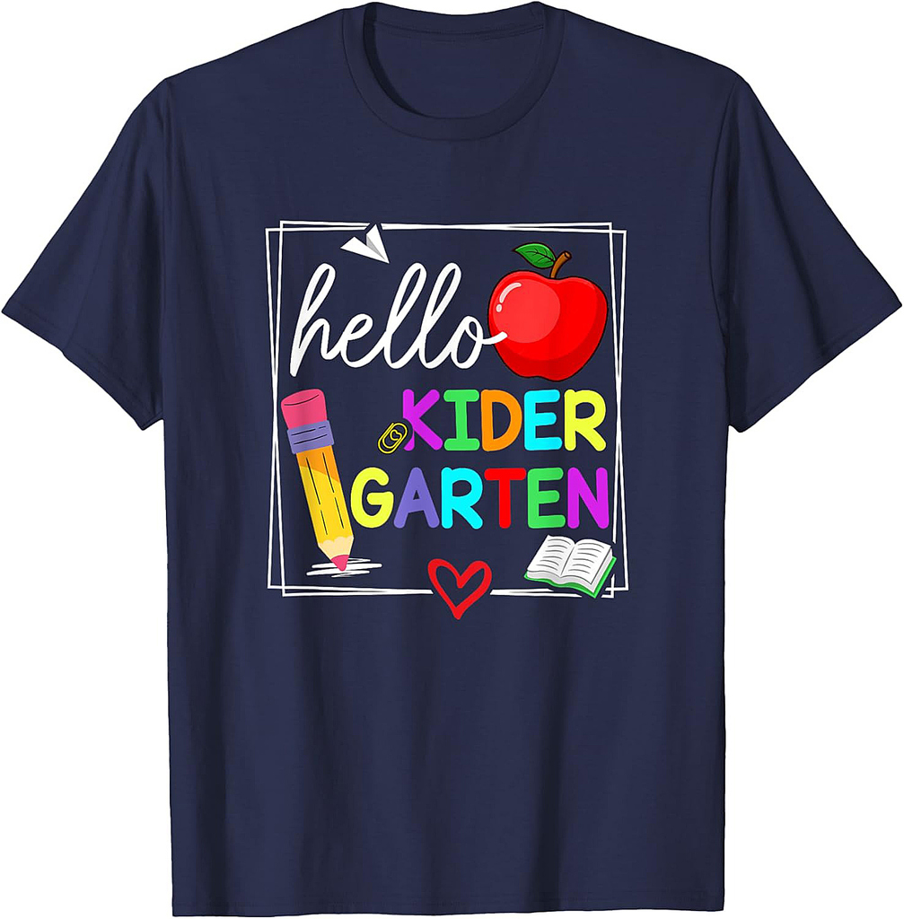Hello Kindergarten Team Kinder Back To School Teacher Kids T-Shirt