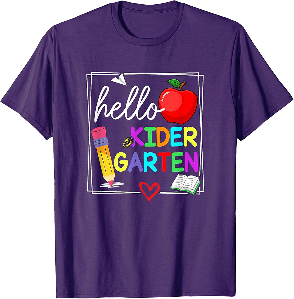 Hello Kindergarten Team Kinder Back To School Teacher Kids T-Shirt