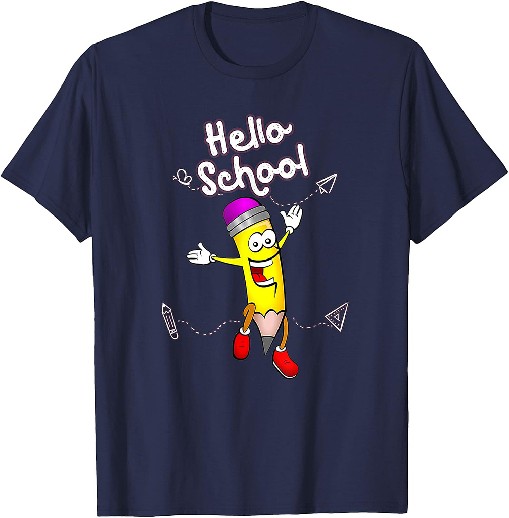 Hello School TShirt Funny Back to School for Teacher Student T-Shirt