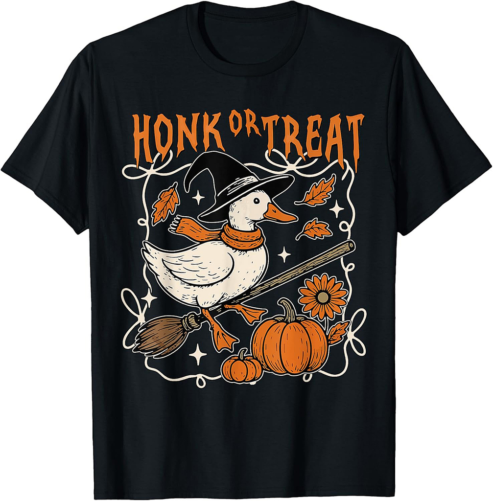 Honk or Treat Halloween Goose Costume Spooky Goose Funny T-Shirt