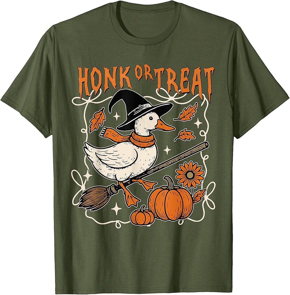 Honk or Treat Halloween Goose Costume Spooky Goose Funny T-Shirt