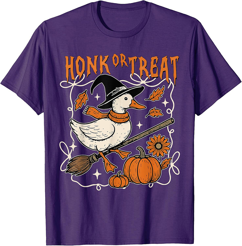 Honk or Treat Halloween Goose Costume Spooky Goose Funny T-Shirt