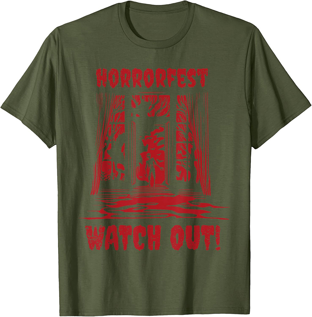 Horrorfest Watch Out I Scary Costume Vintage Halloween Party T-Shirt