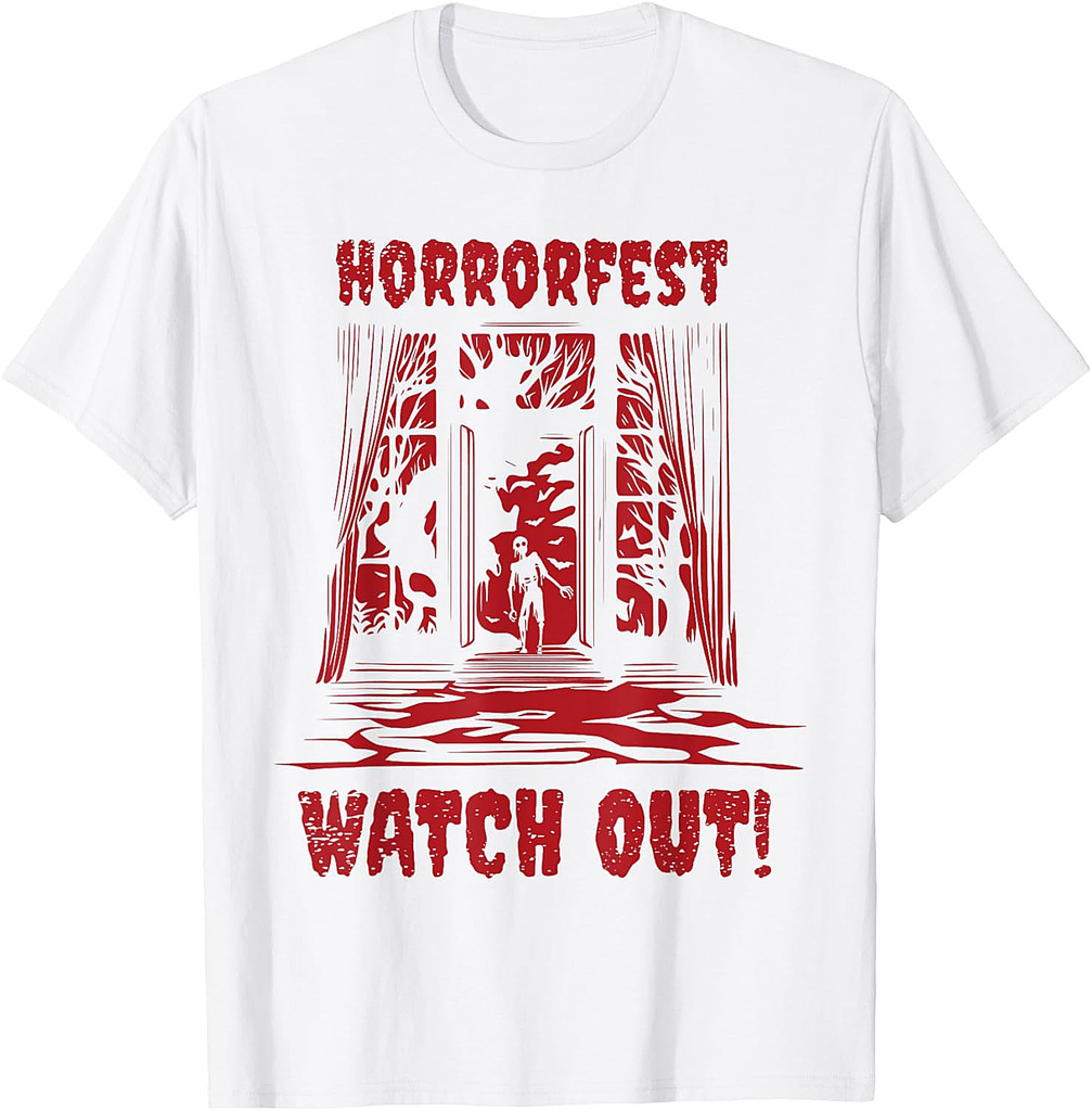 Horrorfest Watch Out I Scary Costume Vintage Halloween Party T-Shirt