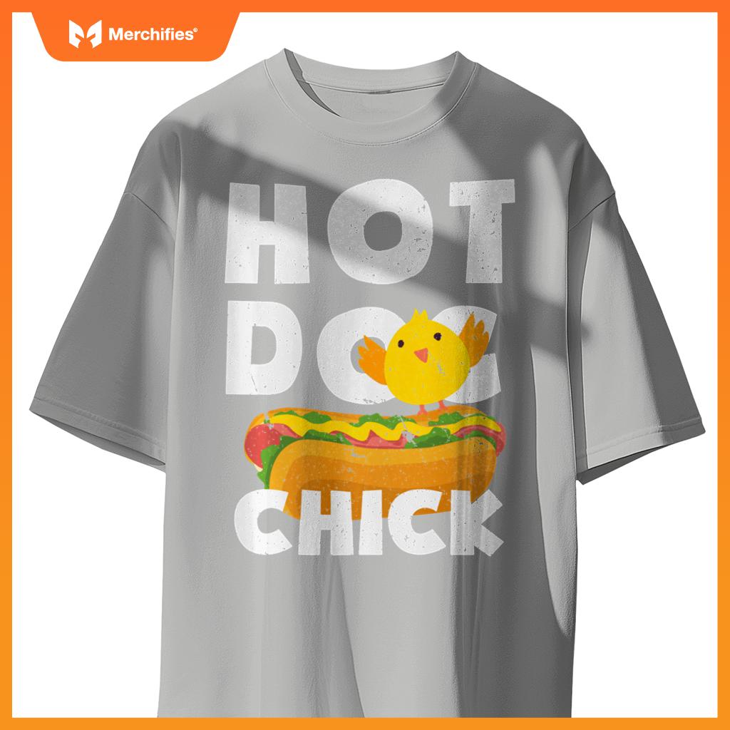 Hot Dog Chick Funny Food Humor Design T-Shirt