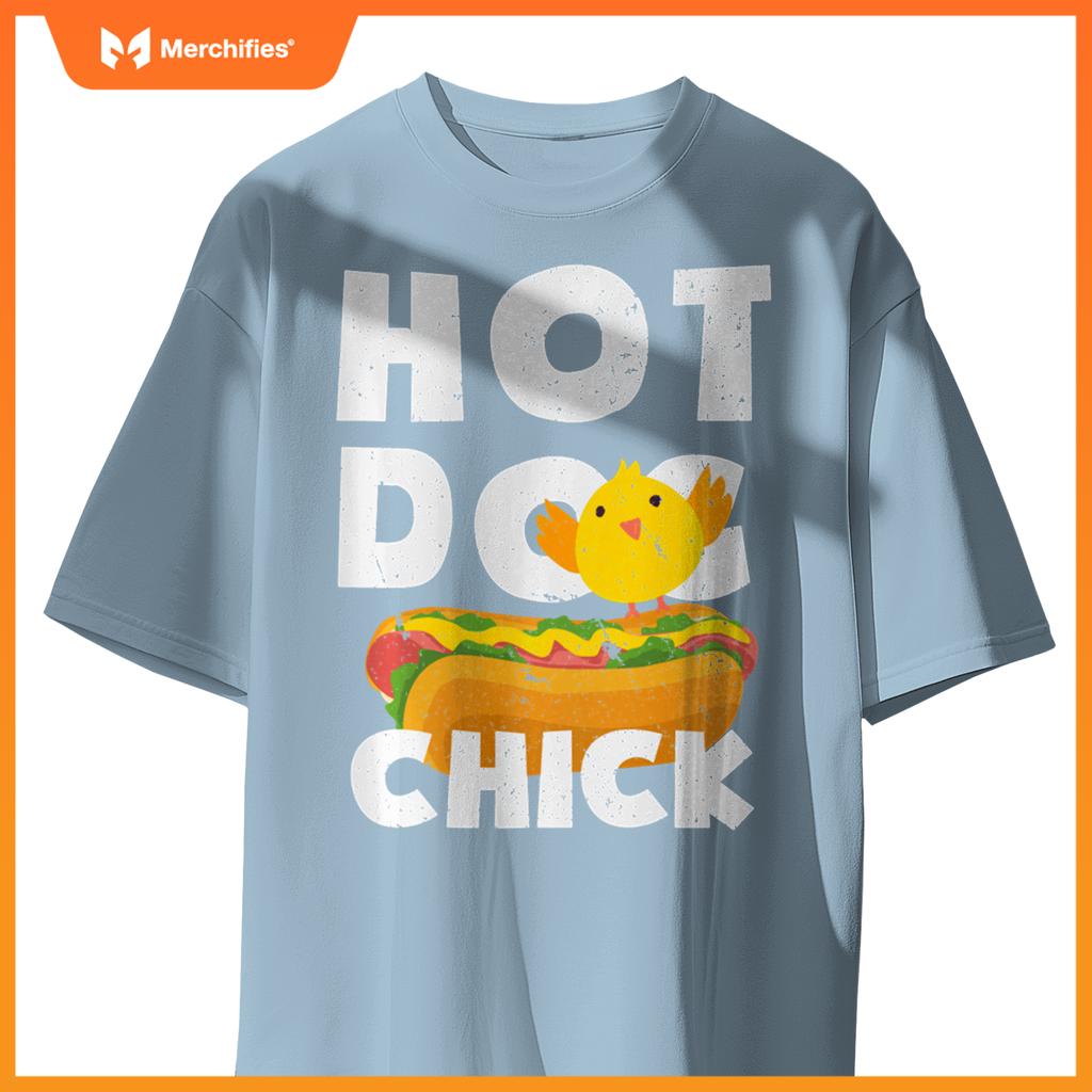 Hot Dog Chick Funny Food Humor Design T-Shirt