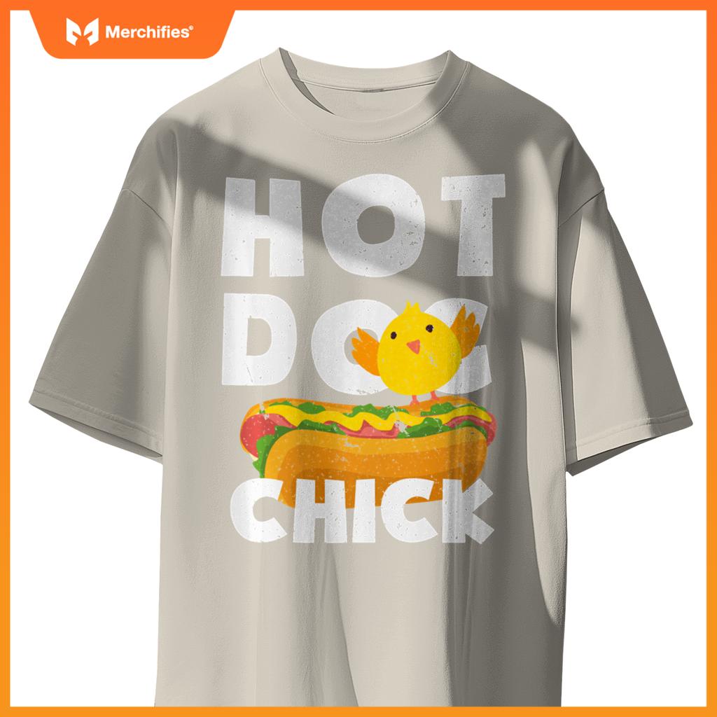 Hot Dog Chick Funny Food Humor Design T-Shirt