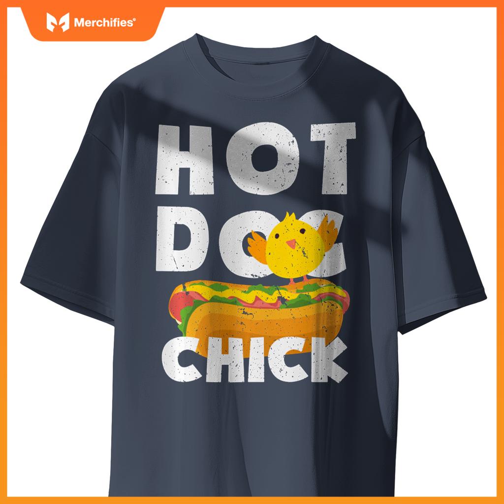 Hot Dog Chick Funny Food Humor Design T-Shirt