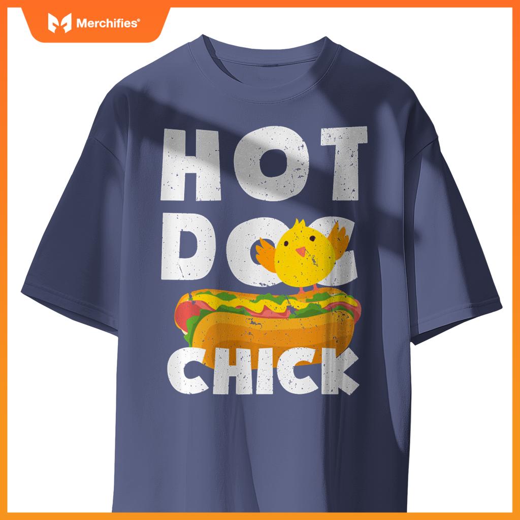 Hot Dog Chick Funny Food Humor Design T-Shirt