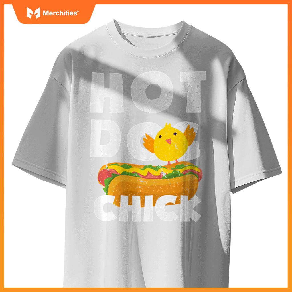 Hot Dog Chick Funny Food Humor Design T-Shirt