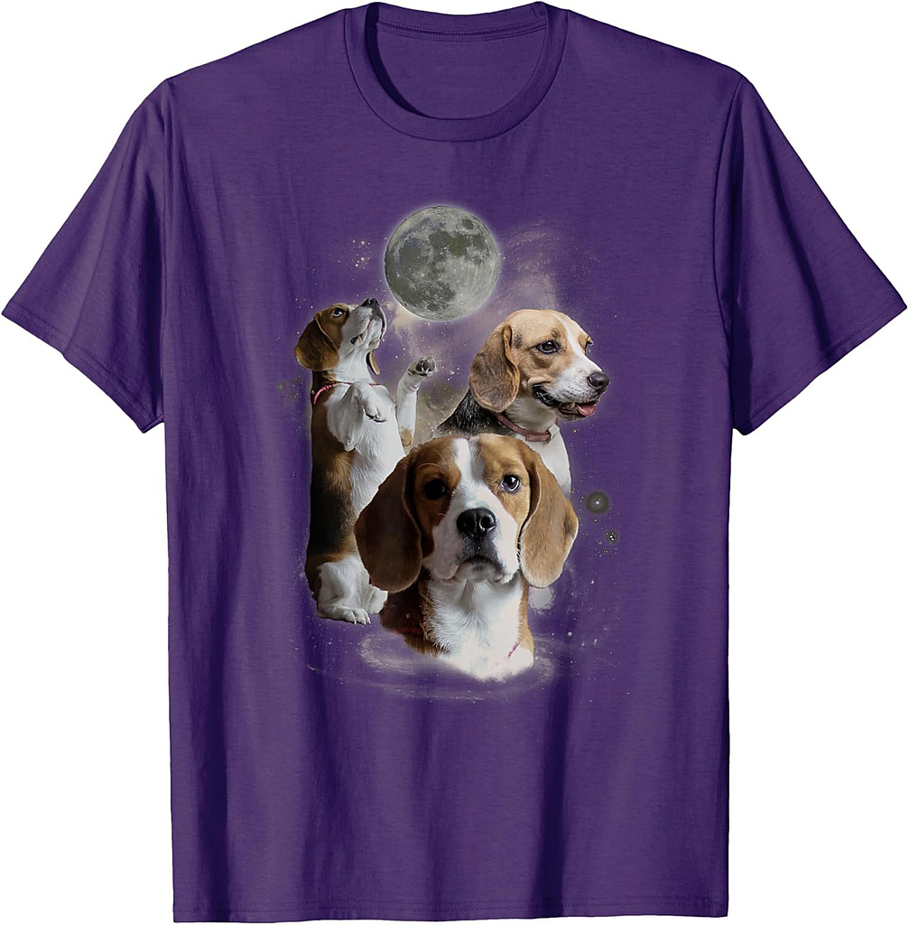 Howling at the Moon Shirt Funny Beagle Shirt Beagle T-Shirt