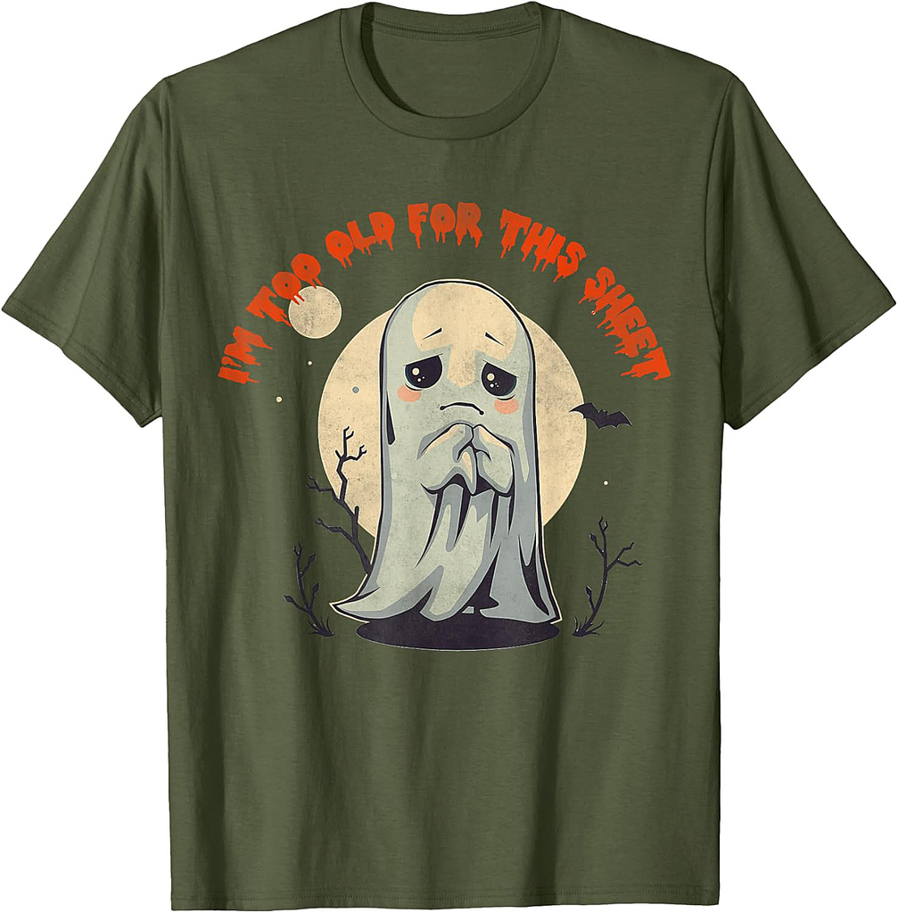 I'm Too Old For This Sheet Ghost Costume Vintage Halloween T-Shirt