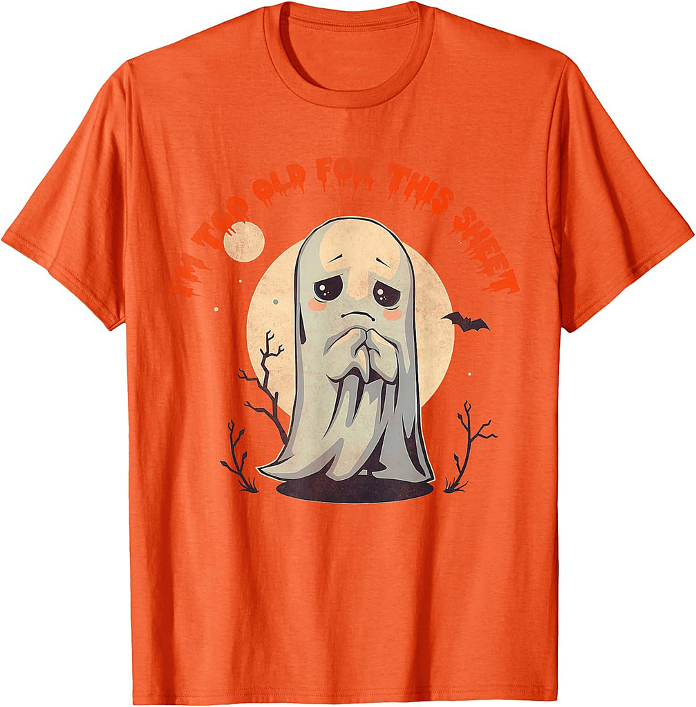 I'm Too Old For This Sheet Ghost Costume Vintage Halloween T-Shirt
