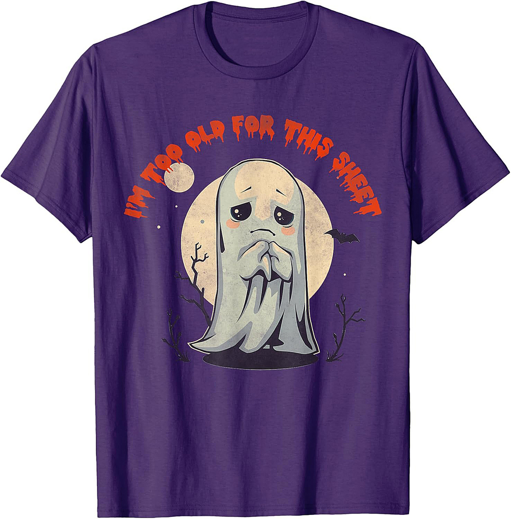 I'm Too Old For This Sheet Ghost Costume Vintage Halloween T-Shirt