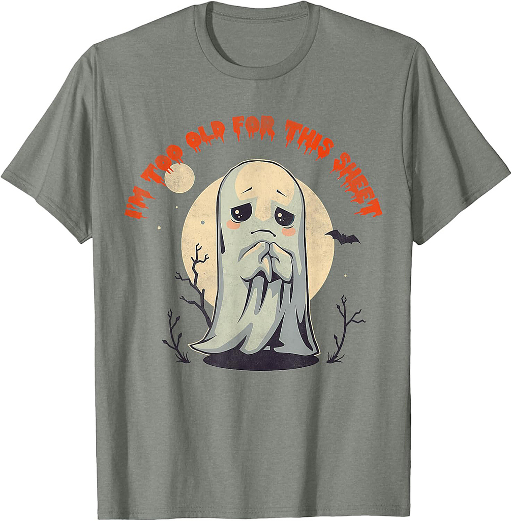 I'm Too Old For This Sheet Ghost Costume Vintage Halloween T-Shirt