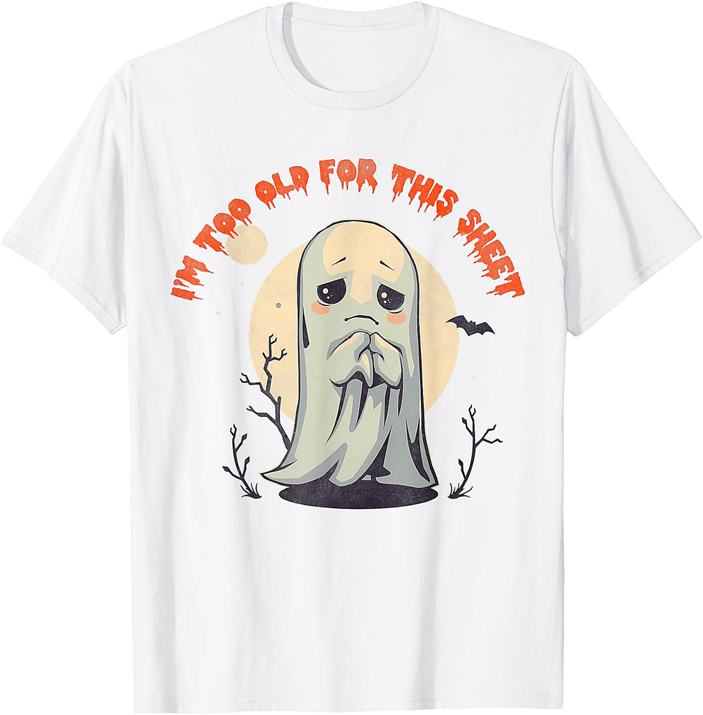 I'm Too Old For This Sheet Ghost Costume Vintage Halloween T-Shirt