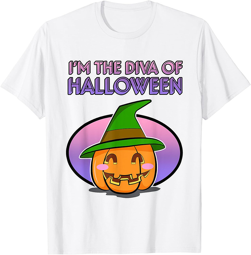I'm the Diva of Halloween - Pumpkin Witch Hat - Halloween T-Shirt