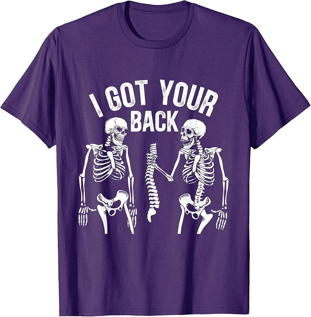 I Got Your Back Funny Skeleton Spine Halloween Costume T-Shirt