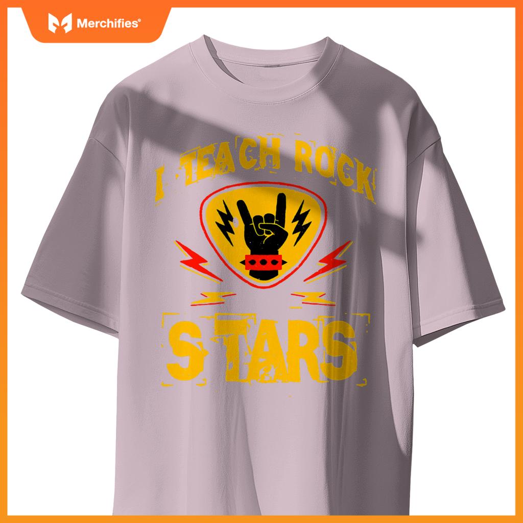 I Teach Rock Stars Music Teacher Rock On Graphic