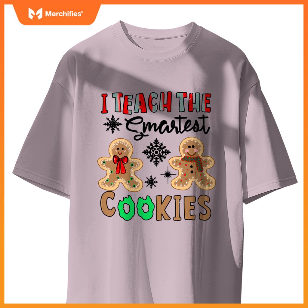 I Teach The Smartest Cookies In The Batch Teacher Christmas T-Shirt