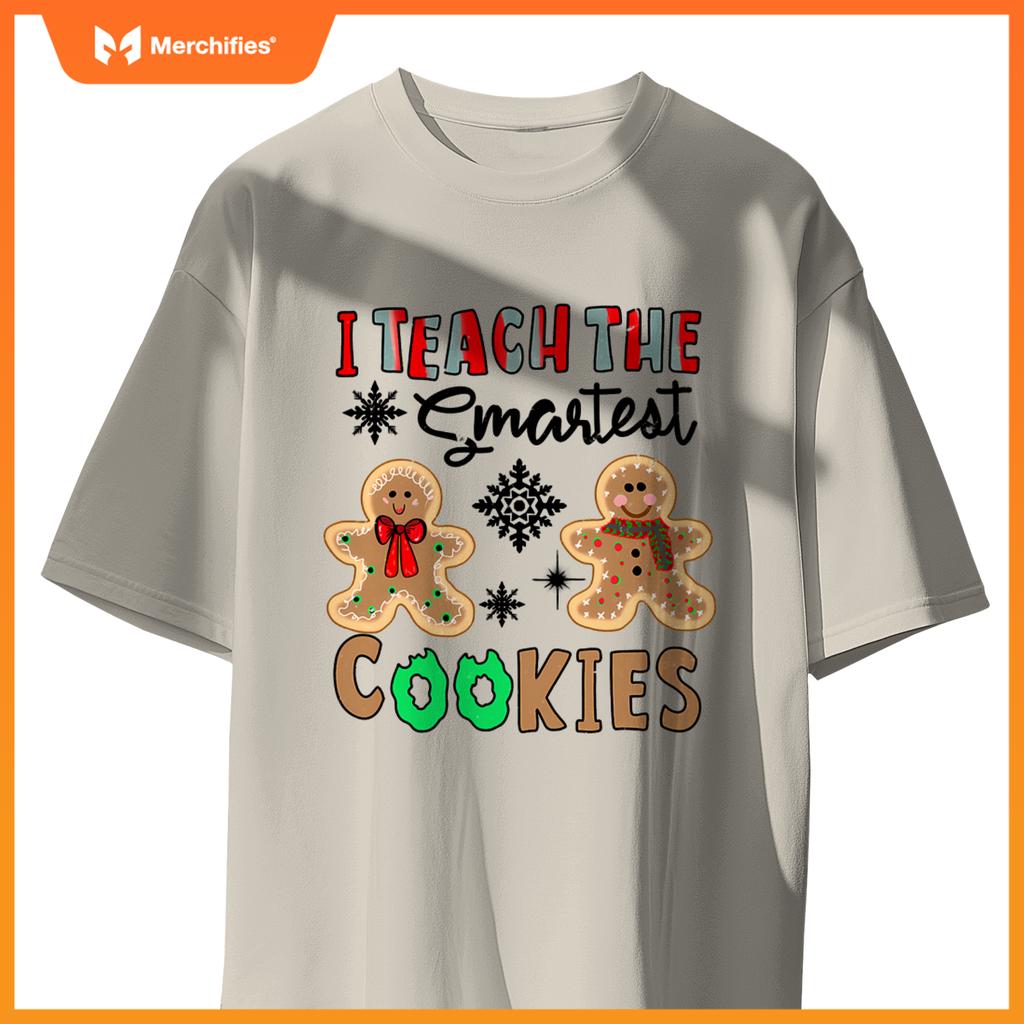 I Teach The Smartest Cookies In The Batch Teacher Christmas T-Shirt