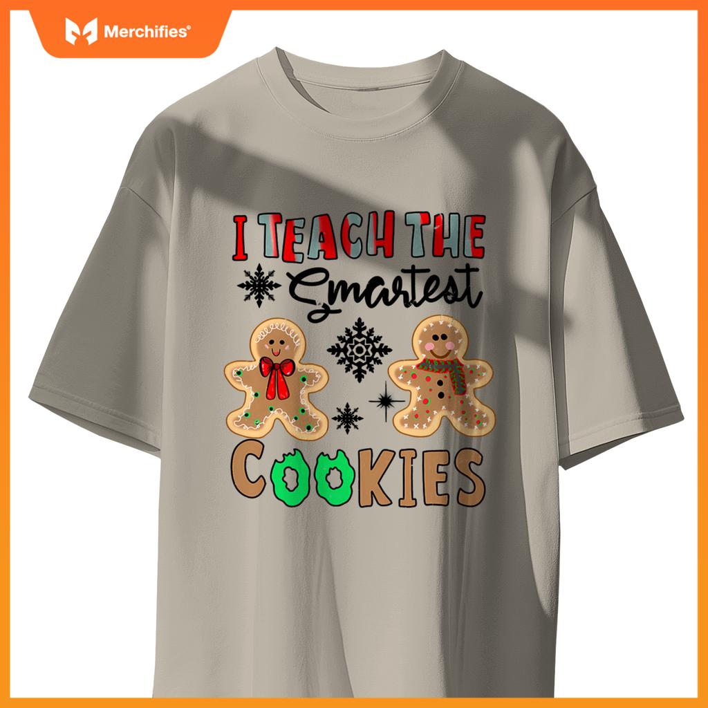 I Teach The Smartest Cookies In The Batch Teacher Christmas T-Shirt