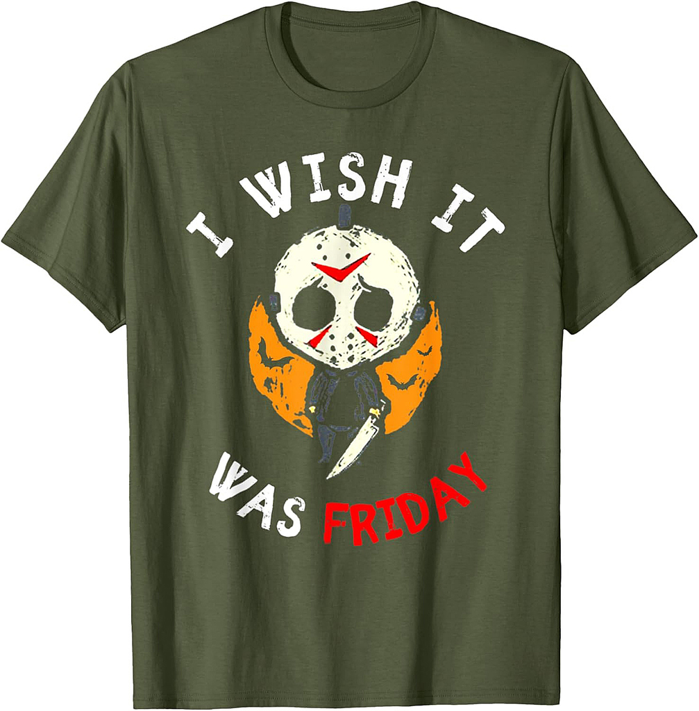 I Wish It Was Friday Funny Scary Halloween T-Shirt