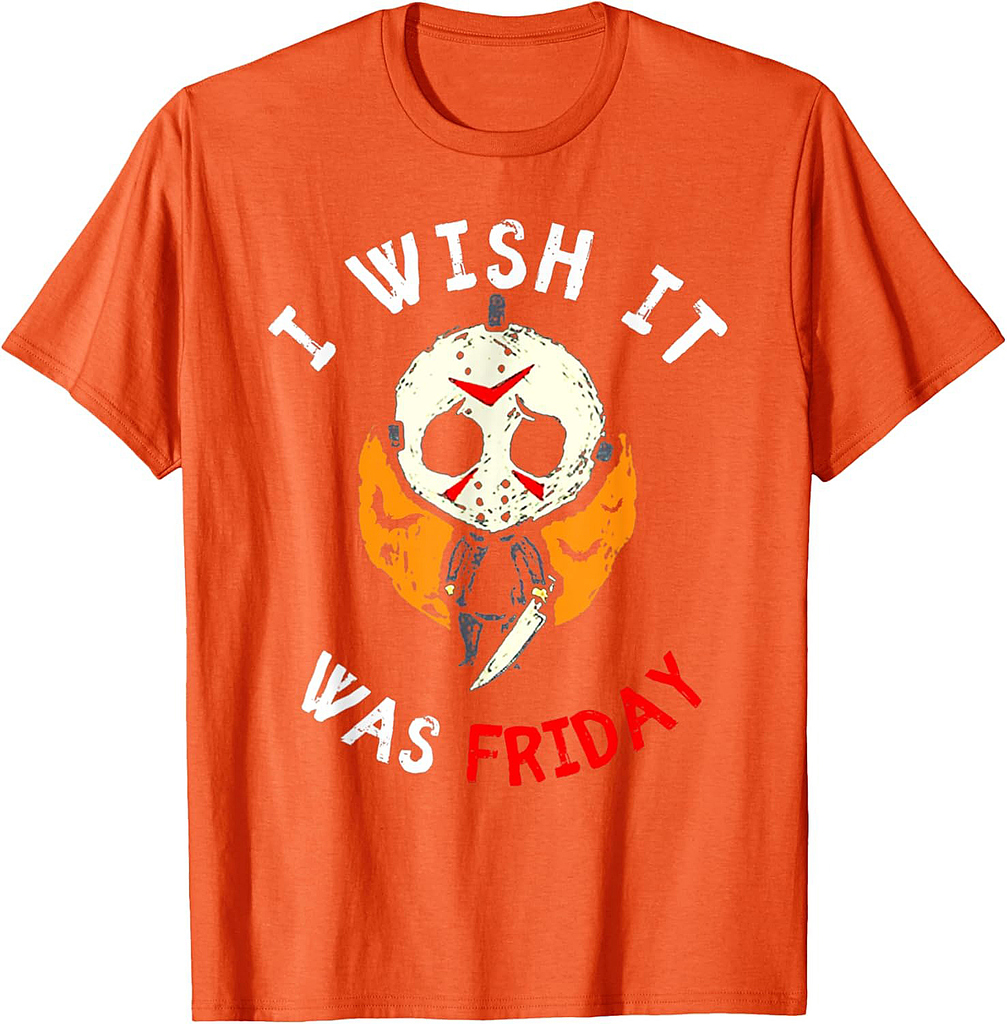 I Wish It Was Friday Funny Scary Halloween T-Shirt
