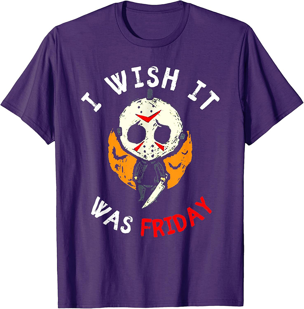 I Wish It Was Friday Funny Scary Halloween T-Shirt