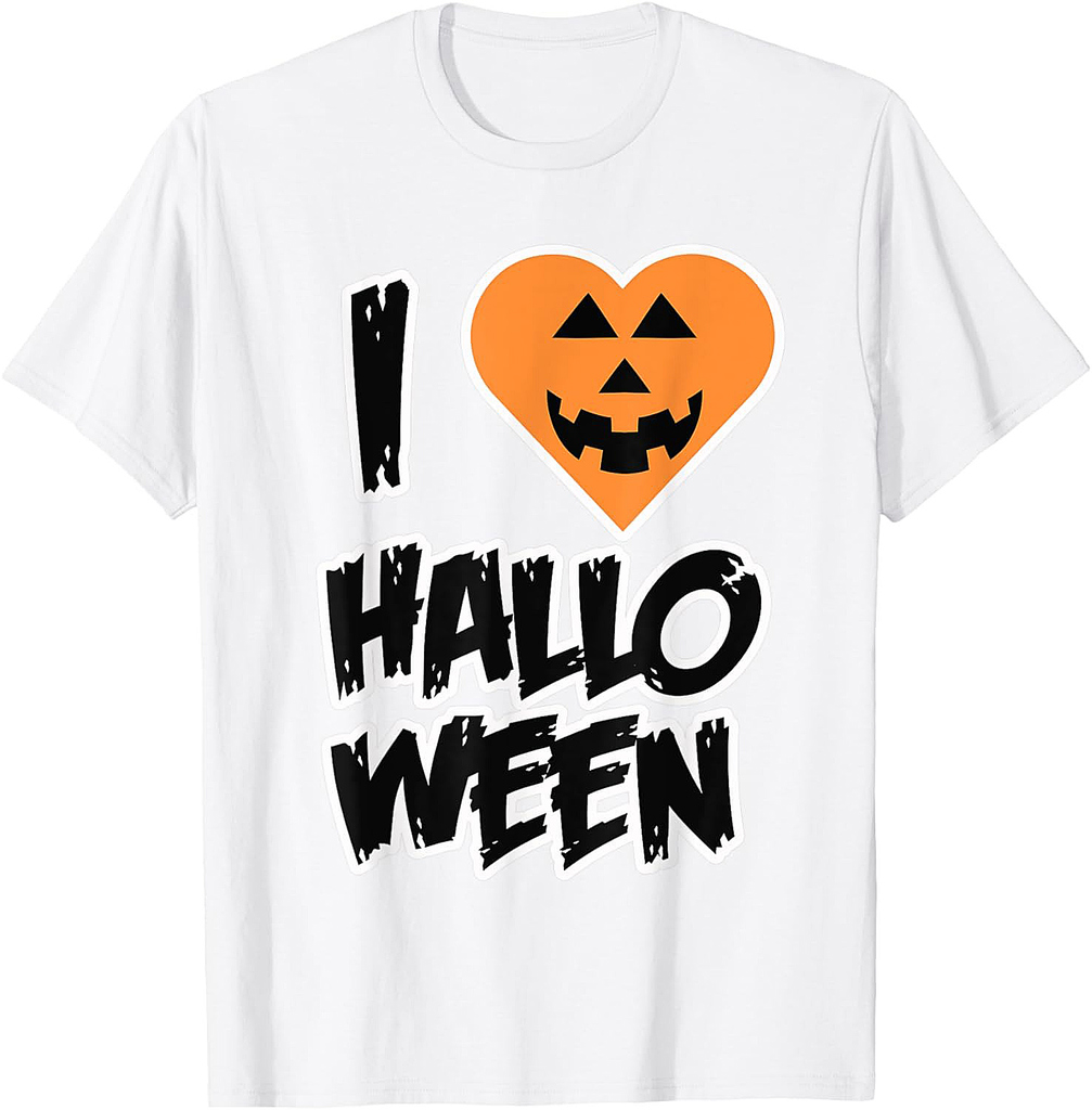 I love Halloween for Men and Women - Pumpkin Halloween T-Shirt