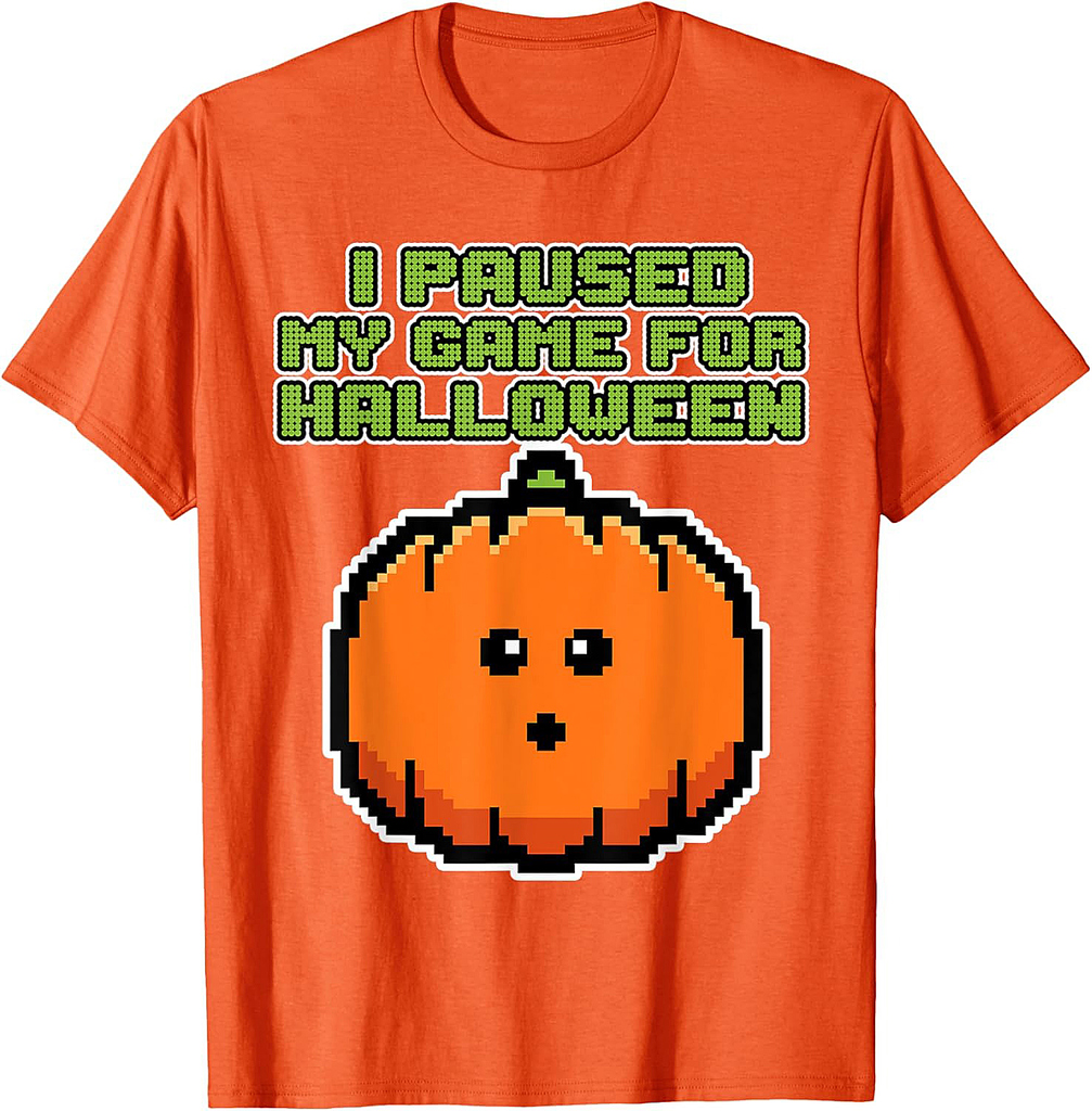 I paused my Game for Halloween - Halloween Gaming T-Shirt