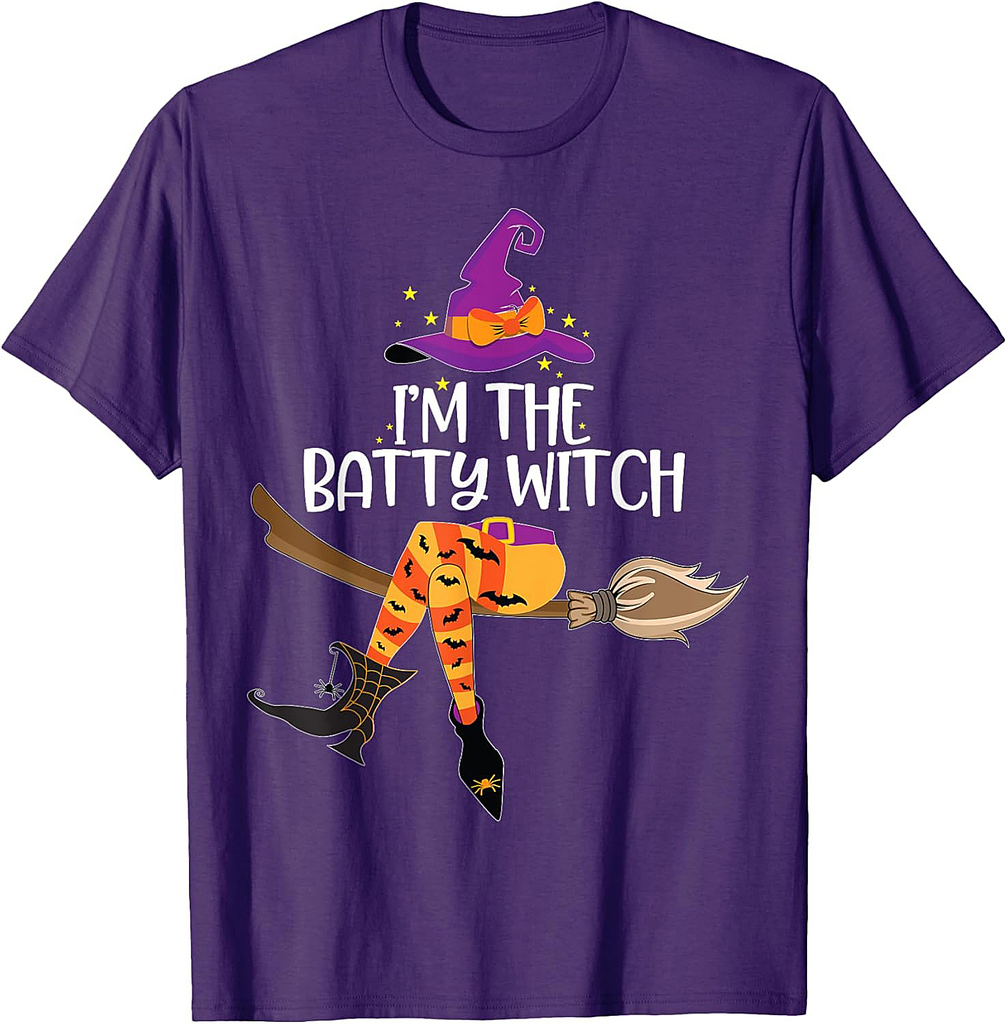 Im the Batty Witch Shirt Halloween Matching Group Costume T-Shirt