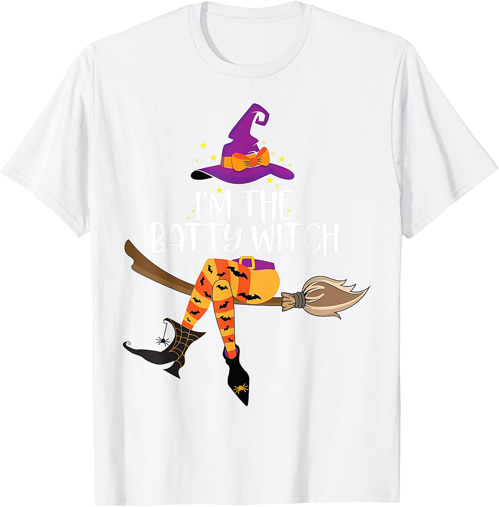 Im the Batty Witch Shirt Halloween Matching Group Costume T-Shirt