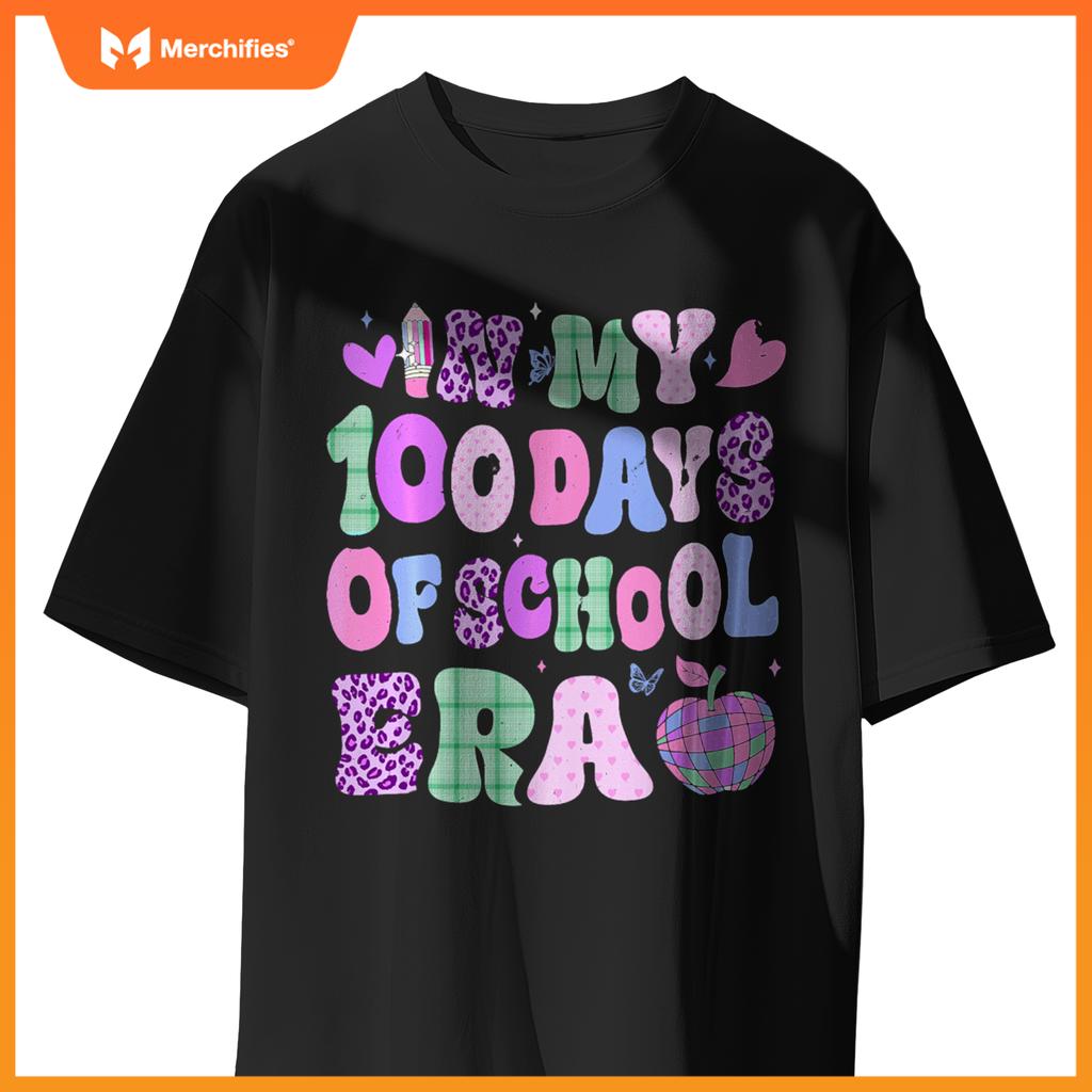 In My 100 Days of School Era Retro Groovy Happy 100th Day