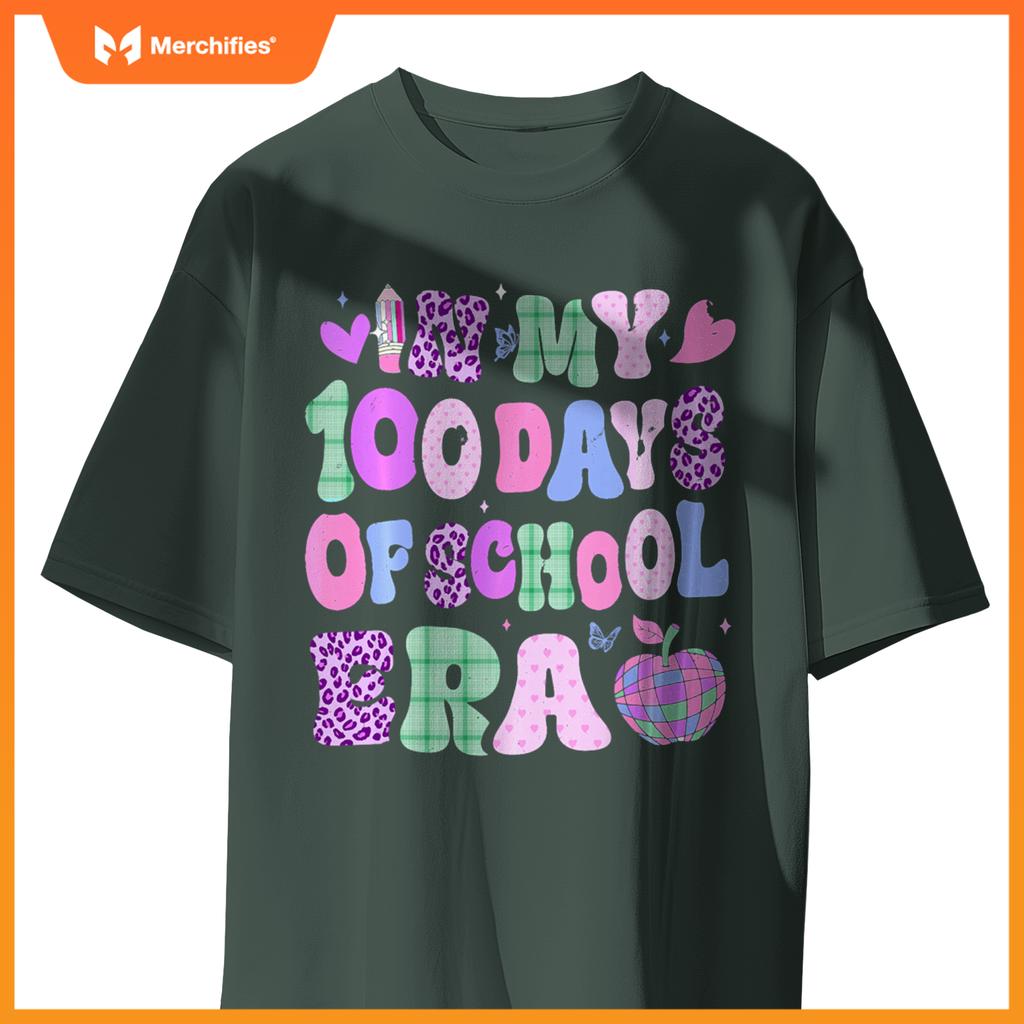 In My 100 Days of School Era Retro Groovy Happy 100th Day