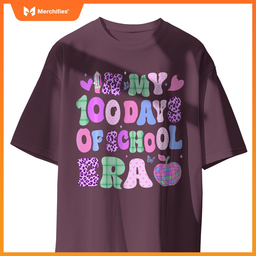 In My 100 Days of School Era Retro Groovy Happy 100th Day