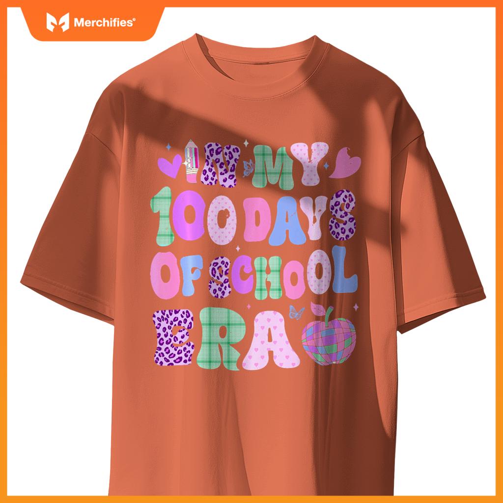 In My 100 Days of School Era Retro Groovy Happy 100th Day