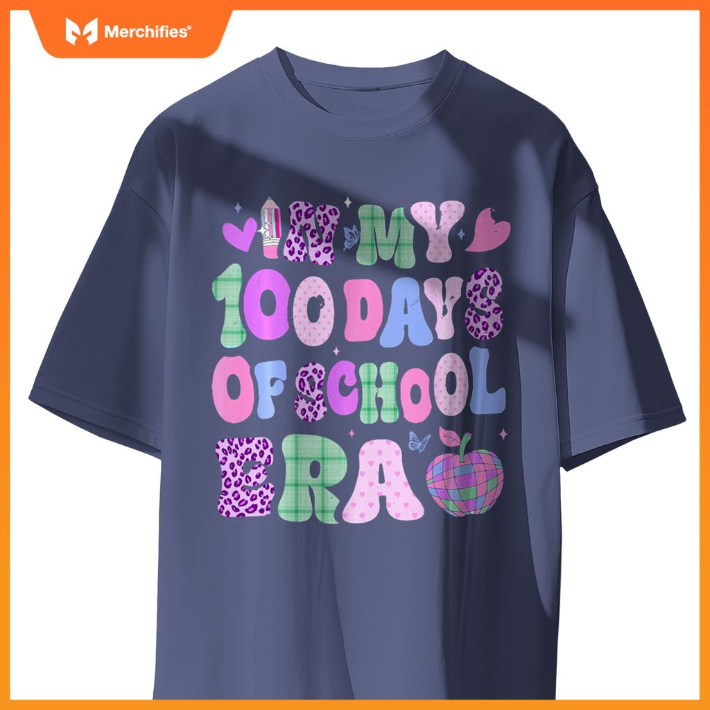 In My 100 Days of School Era Retro Groovy Happy 100th Day